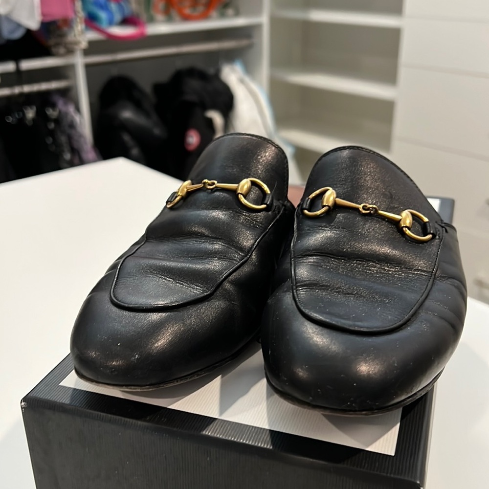 WOMEN'S PRINCETOWN LEATHER SLIPPER Gucci Size 38 1/2